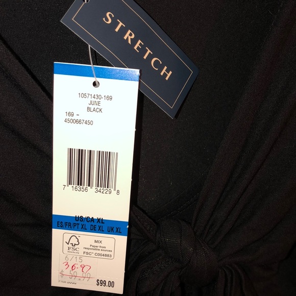Classy NWT Jones NY black dress, size XL. - Picture 8 of 8
